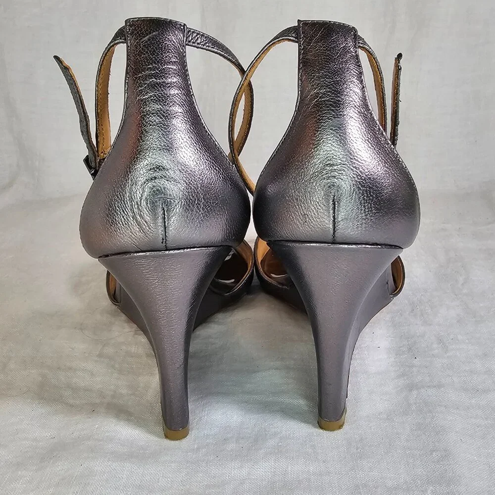 Badgley Mischka Leather Open Toe 3.25